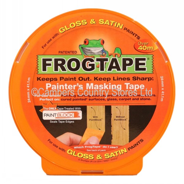 Frog Tape Painters Masking Tape 24mm x 41m Gloss Satin Cambers